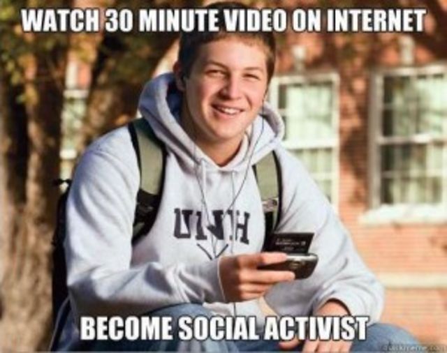 Watch 30 minute video on Internet. Become social activist